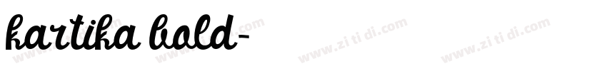 kartika bold字体转换